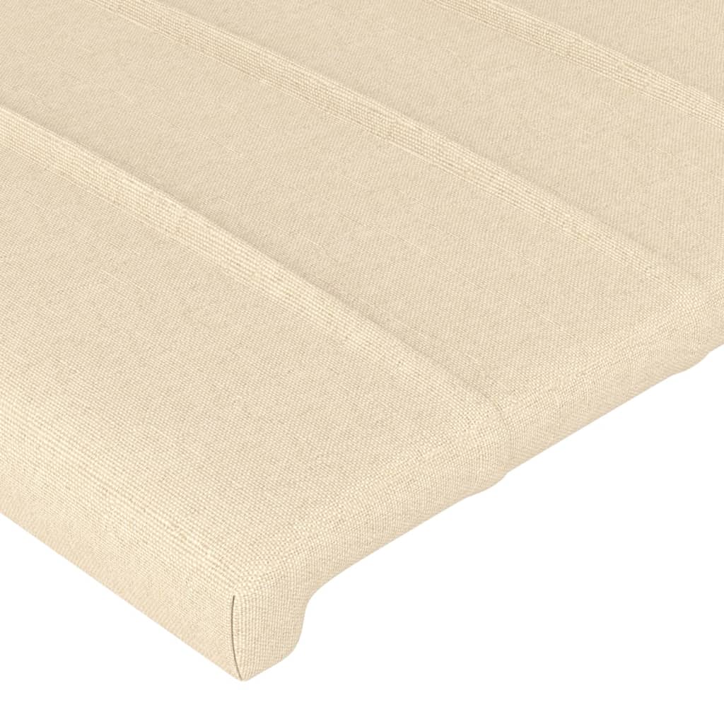 sengegavl cremefarvet 160x5x118/128 cm stof
