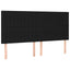 sengegavl sort 180x5x118/128 cm stof