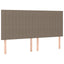 sengegavl taupe 180x5x118/128 cm stof
