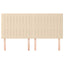sengegavl cremefarvet 180x5x118/128 cm stof