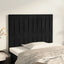 sengegavl sort 80x5x118/128 cm fløjl