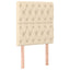 sengegavl cremefarvet 80x7x118/128 cm stof