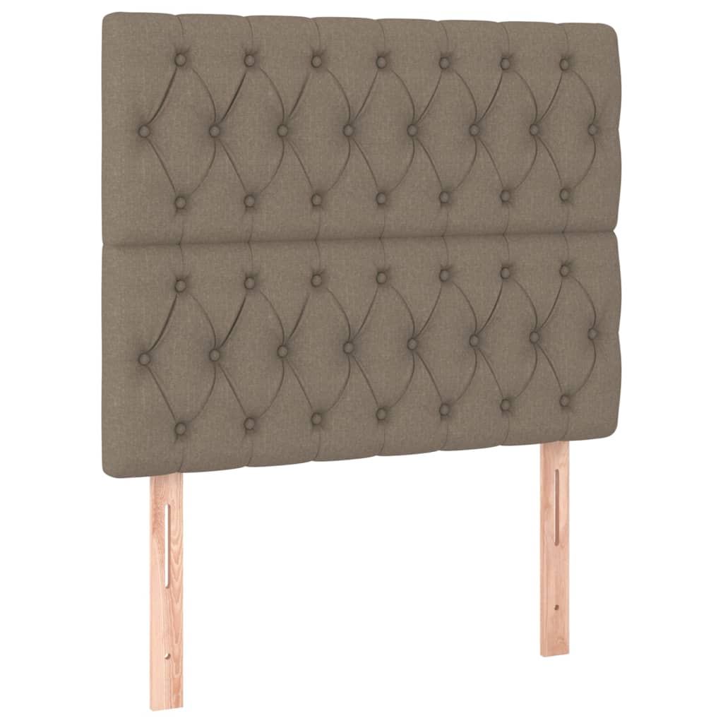 sengegavl Taupe 90x7x118/128 cm Stof