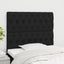 sengegavl sort 100x7x118/128 cm stof
