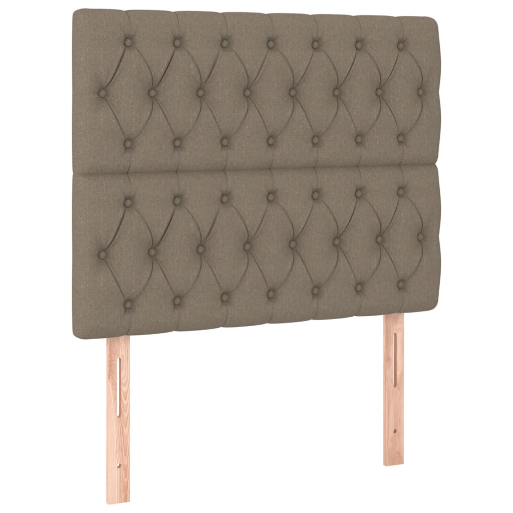 sengegavl taupe 100x7x118/128 cm stof