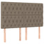 sengegavl taupe 144x7x118/128 cm stof