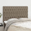sengegavl taupe 144x7x118/128 cm stof