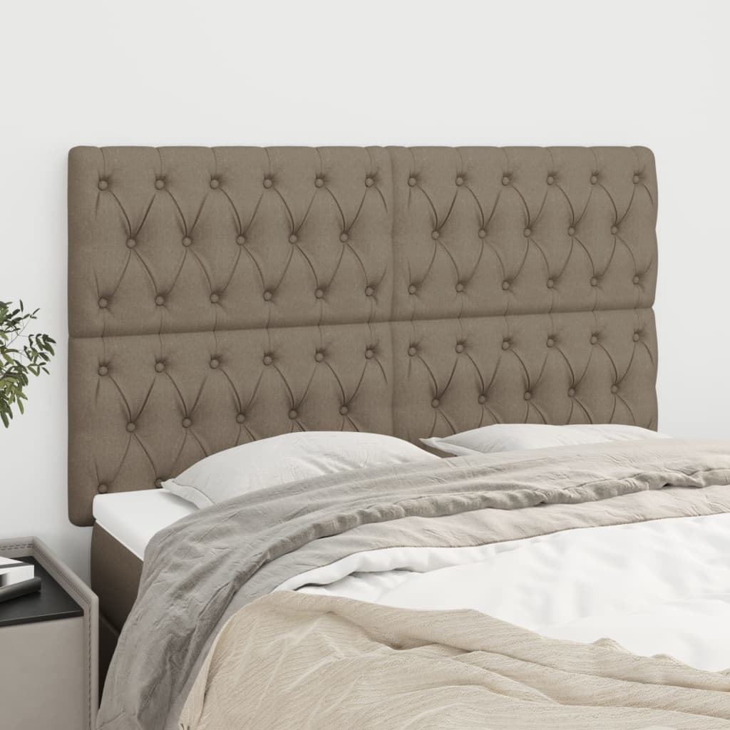 sengegavl taupe 160x7x118/128 cm stof
