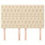 sengegavl cremefarvet 160x7x118/128 cm stof