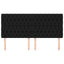 sengegavl sort 180x7x118/128 cm stof