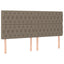 sengegavl taupe 180x7x118/128 cm stof
