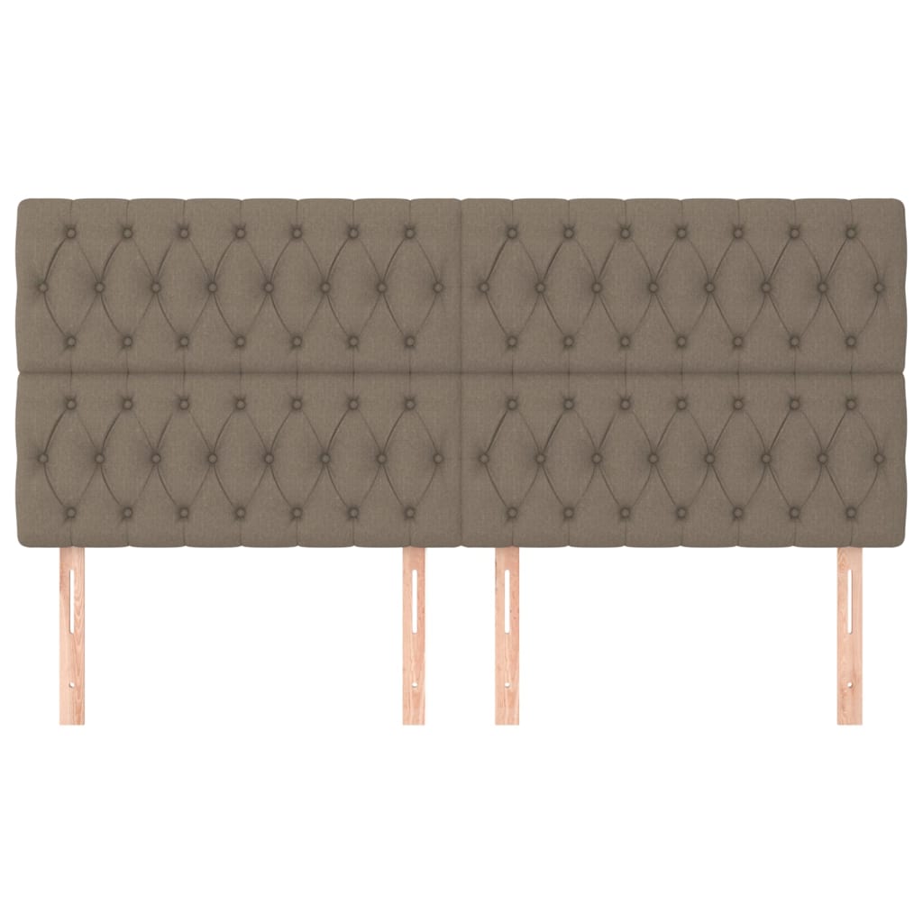 sengegavl taupe 180x7x118/128 cm stof