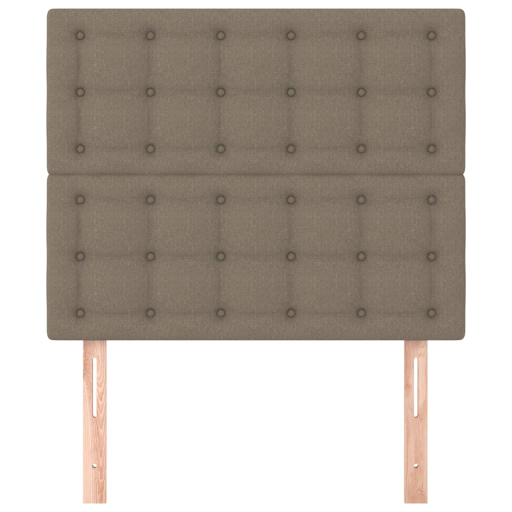 sengegavl taupe 80x5x118/128 cm stof