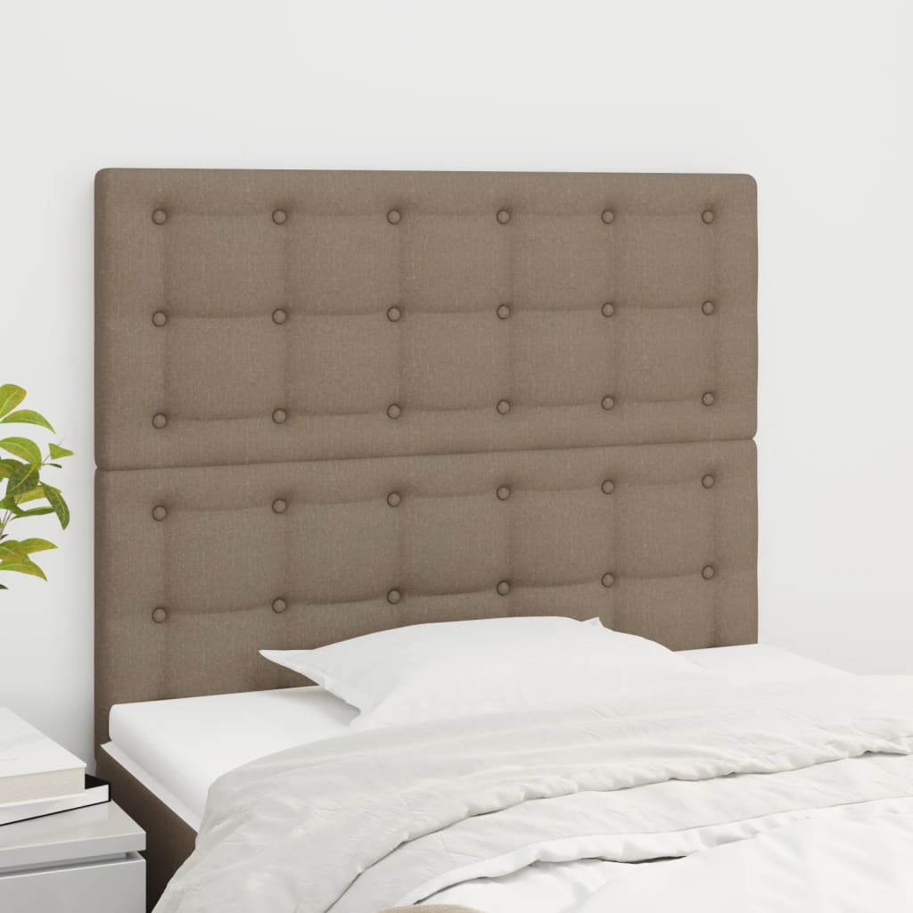 sengegavl taupe 80x5x118/128 cm stof