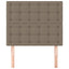 sengegavl taupe 100x5x118/128 cm stof