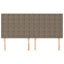 sengegavl taupe 160x5x118/128 cm stof