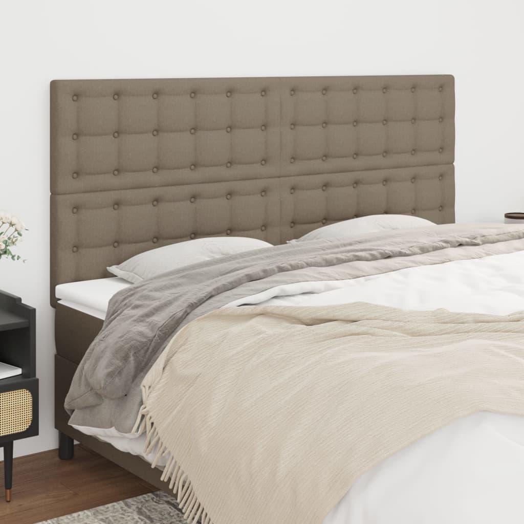 sengegavl taupe 160x5x118/128 cm stof