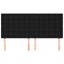 sengegavl sort 200x5x118/128 cm stof