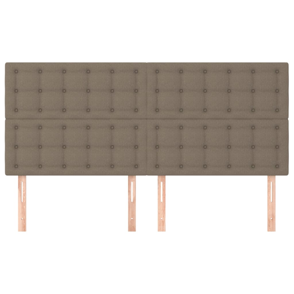 sengegavl taupe 200x5x118/128 cm stof
