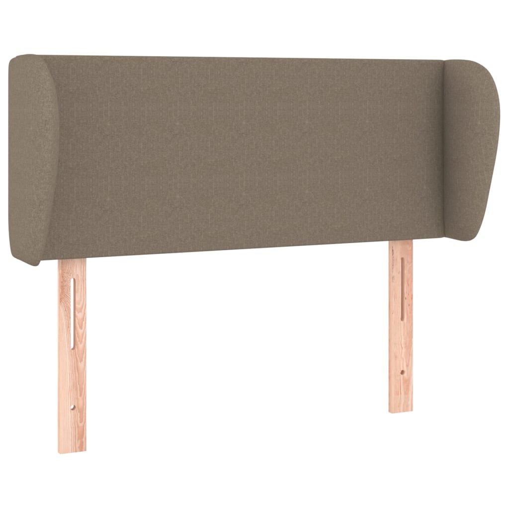 sengegavl med kanter 83x23x78/88 cm stof gråbrun