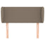 sengegavl med kanter 93x23x78/88 cm stof gråbrun