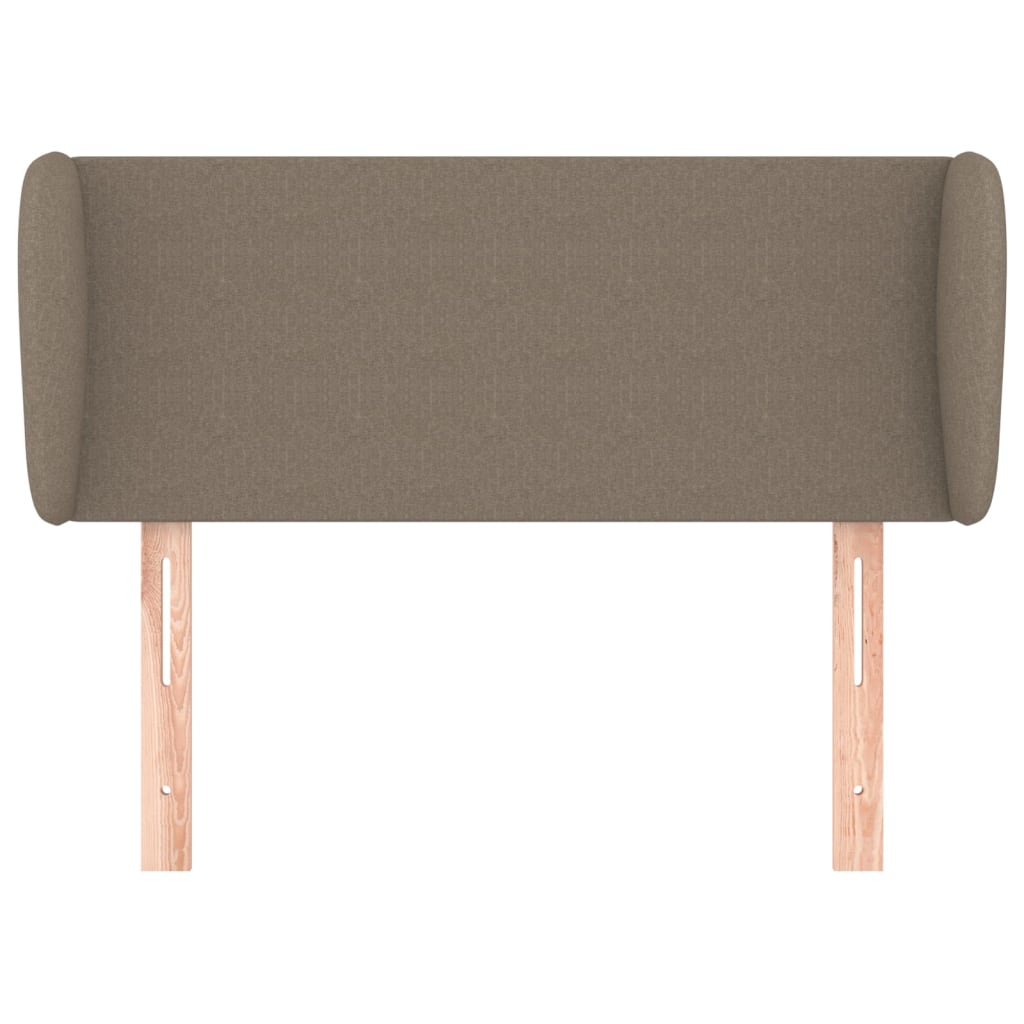 sengegavl med kanter 93x23x78/88 cm stof gråbrun