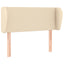 sengegavl med kanter 93x23x78/88 cm stof cremefarvet