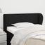 sengegavl med kanter 103x23x78/88 cm stof sort