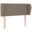 sengegavl med kanter 103x23x78/88 cm stof gråbrun