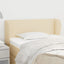 sengegavl med kanter 103x23x78/88 cm stof cremefarvet