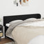 sengegavl med kanter 163x23x78/88 cm stof sort