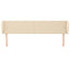 sengegavl med kanter 163x23x78/88 cm stof cremefarvet