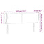 sengegavl med kanter 147x23x78/88 cm fløjl mørkeblå
