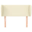 sengegavl med kanter 83x23x78/88 cm kunstlæder cremefarvet