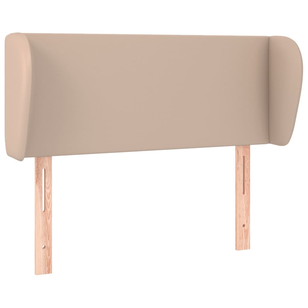 sengegavl med kanter 83x23x78/88 cm kunstlæder cappuccino