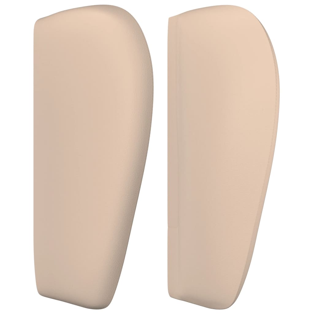 sengegavl med kanter 83x23x78/88 cm kunstlæder cappuccino
