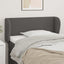 sengegavl med kanter 93x23x78/88 cm kunstlæder grå