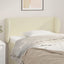 sengegavl med kanter 103x23x78/88 cm kunstlæder cremefarvet