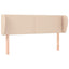 sengegavl med kanter 147x23x78/88 cm kunstlæder cappuccino