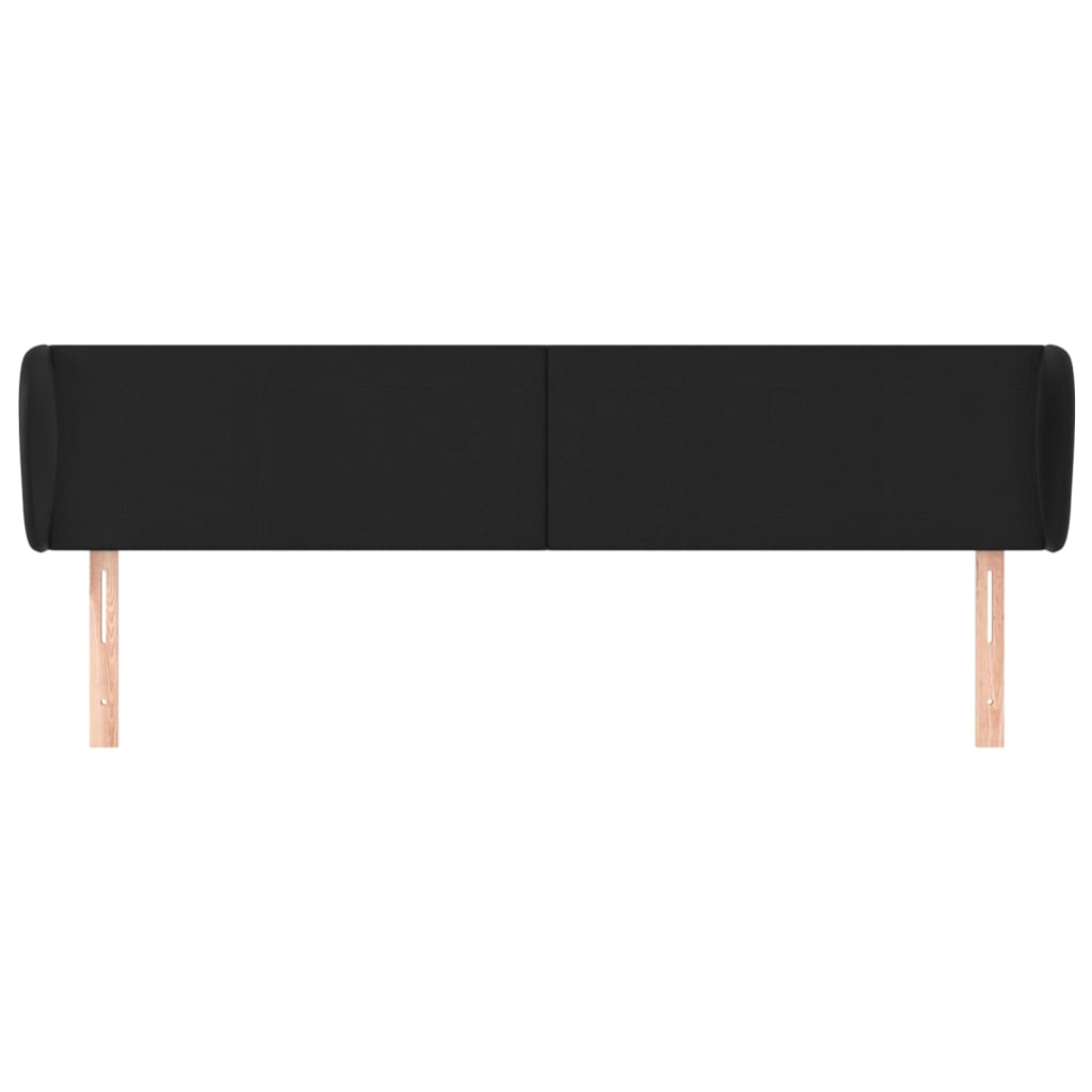 sengegavl med kanter 183x23x78/88 cm kunstlæder sort