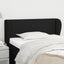 sengegavl med kanter 83x23x78/88 cm stof sort