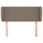 sengegavl med kanter 93x23x78/88 cm stof gråbrun