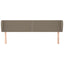 sengegavl med kanter 203x23x78/88 cm stof gråbrun