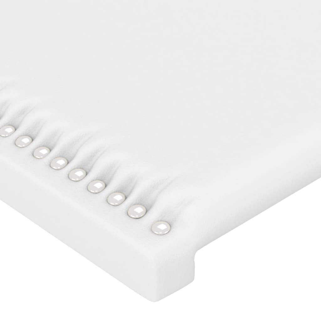 sengegavl med kanter 103x23x78/88 cm kunstlæder hvid