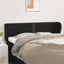 sengegavl med kanter 147x23x78/88 cm kunstlæder sort