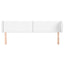 sengegavl med kanter 203x23x78/88 cm kunstlæder hvid