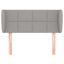 sengegavl med kanter 83x23x78/88 cm stof lysegrå