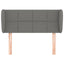 sengegavl med kanter 83x23x78/88 cm stof mørkegrå