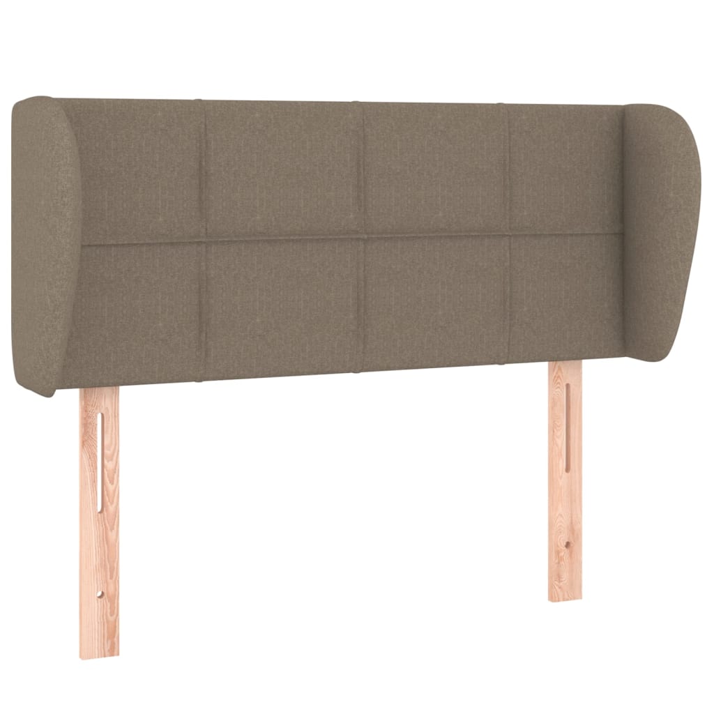 sengegavl med kanter 83x23x78/88 cm stof gråbrun