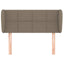 sengegavl med kanter 83x23x78/88 cm stof gråbrun